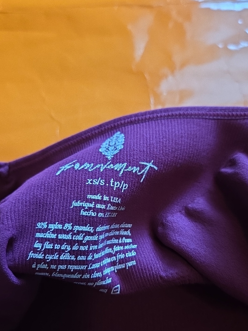Nwot! Free People Movement Good Karma Squareneck Bra In Purple - Picture 3 of 4